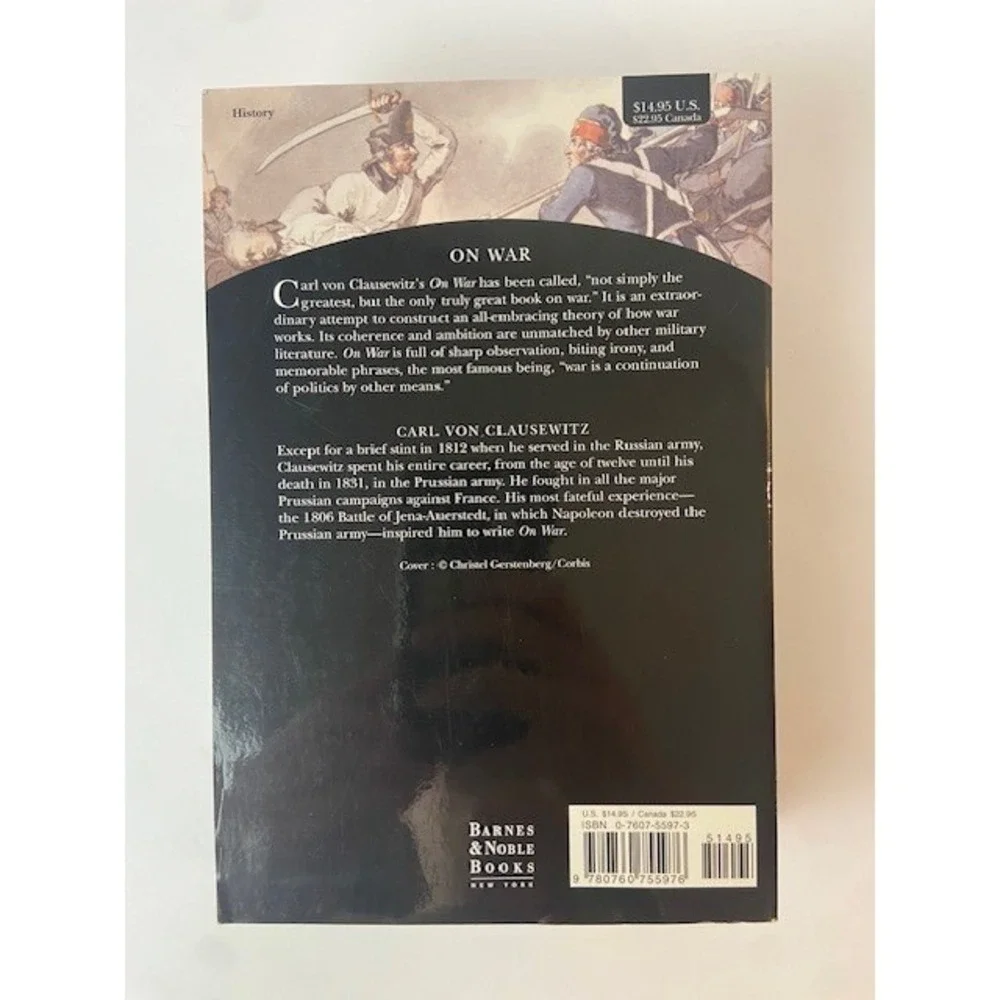 On War Carl von Clausewitz Barnes & Noble 2004 Military Strategy History Book